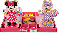 Minnie & Daisy Play Set Мелисса Даг Дисней Минни Маус и Дейзи Дак Магнитная деревянная кукла-одевалка (40