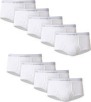 9 9 Pack - White Small Мужские белые трусы Hanes без тегов с поясом ComfortFlex. Доступно несколько упако