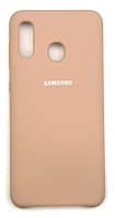 Силиконовый чехол защитный "Original Silicone Case" для Samsung A30 2019 (A305) pink-sand