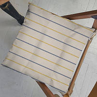 Подушка на стул Синий и желтый зигзаг 40x40x4 см (PZ_23F019)