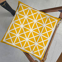 Подушка на стул Желтая мозаика 40x40x4 см (PZ_23F005)