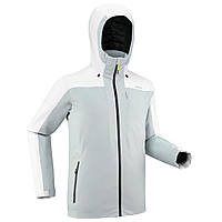 Куртка лижна чоловіча 500 для трасового катання сіра/біла - M
