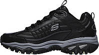 7.5 Wide Black/Grey Мужские кроссовки Skechers Energy Afterburn Shoes на шнуровке