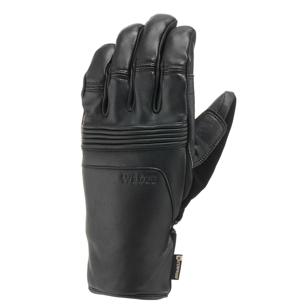 Лижні рукавиці 900 для швидкісних спусків, для дорослих - Чорні - S