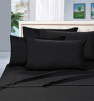 Black Full Elegant Comfort 1500 Thread Count Египетское качество 6 предметов Не мнется и не выцветает Рос