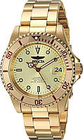 Yellow Gold-plated Мужские автоматические часы Invicta Pro Diver из коллекции Coin-Edge
