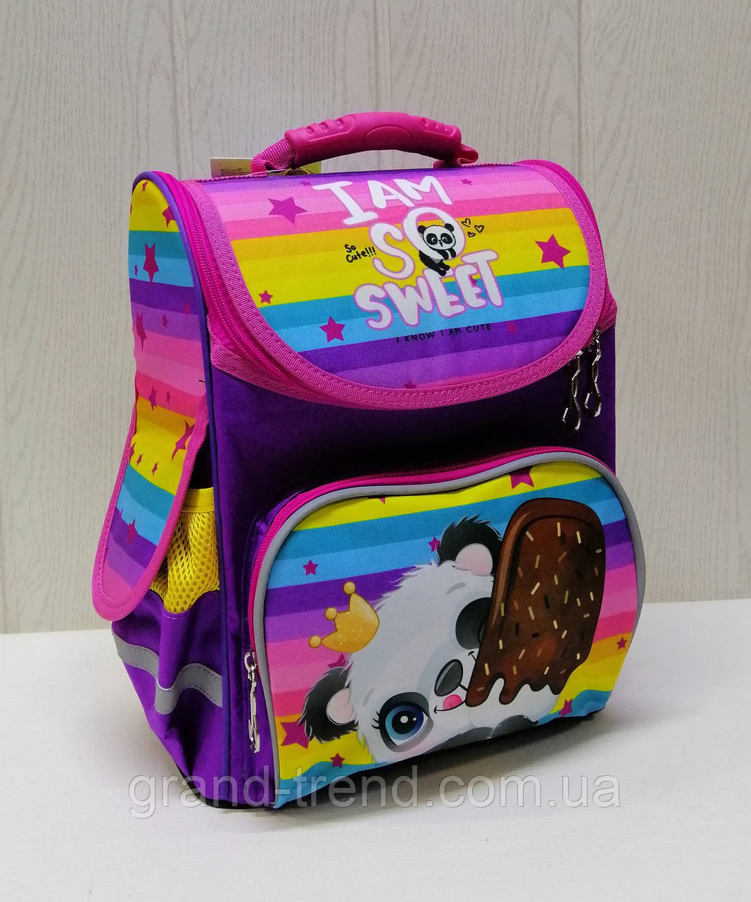 Дитячий шкільний рюкзак для 1-2 класу пандочка