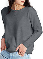 XX-Large Slate Heather Hanes Женская толстовка с круглым вырезом, женская толстовка EcoSmart Fleece, женс