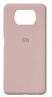 Силиконовый чехол защитный "Original Silicone Case" для Xiaomi Poco X3 Pro pink-sand