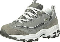 11 Wide Grey Женские кроссовки на шнуровке Skechers D'Lites с эффектом памяти Memory Foam