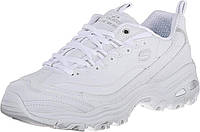 11 Wide White Женские кроссовки на шнуровке Skechers D'Lites с эффектом памяти Memory Foam