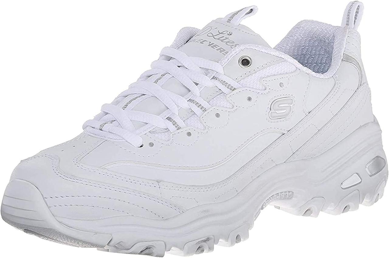 White skechers 2024 memory foam