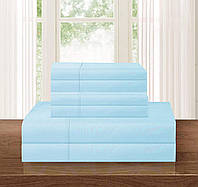 Full Aqua Роскошный мягкий набор постельного белья из 6 предметов египетского качества с числом нитей 150