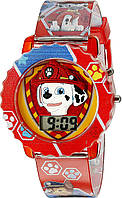 Red Accutime Kids Paw Patrol Цифровые кварцевые наручные часы с ЖК-дисплеем, крутой недорогой подарок для