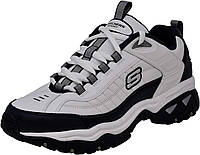 9.5 White/Navy Blue Мужские кроссовки на шнуровке Skechers Energy Afterburn