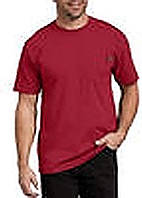 4X-Large Big Tall Rustic Red Heather Тяжелая мужская футболка с круглым вырезом и короткими рукавами Dick