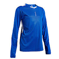 Детская футболка F500 для футбола, с длинным рукавом - Темно-синяя - 7-8 г 123-130 см