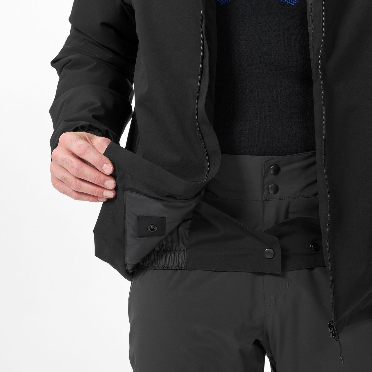 Куртка чоловіча 100 для лижного спорту чорна - XXS - фото 5 - id-p1773392609