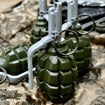 Граната тренувальна з активною чекою Ф-1 ПІРО-Ф1Г (горох) [PYROSOFT] — паковання по 8 шт (для страйкболу), фото 6