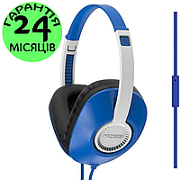 Навушники Koss UR23i, сині, з мікрофоном, повнорозмірні накладні, дротові, косс
