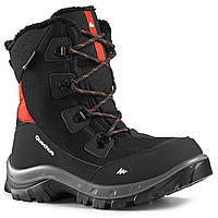 Дитячі черевики SH500 Warm High для зимового туризму - Чорні - EU34 UA34