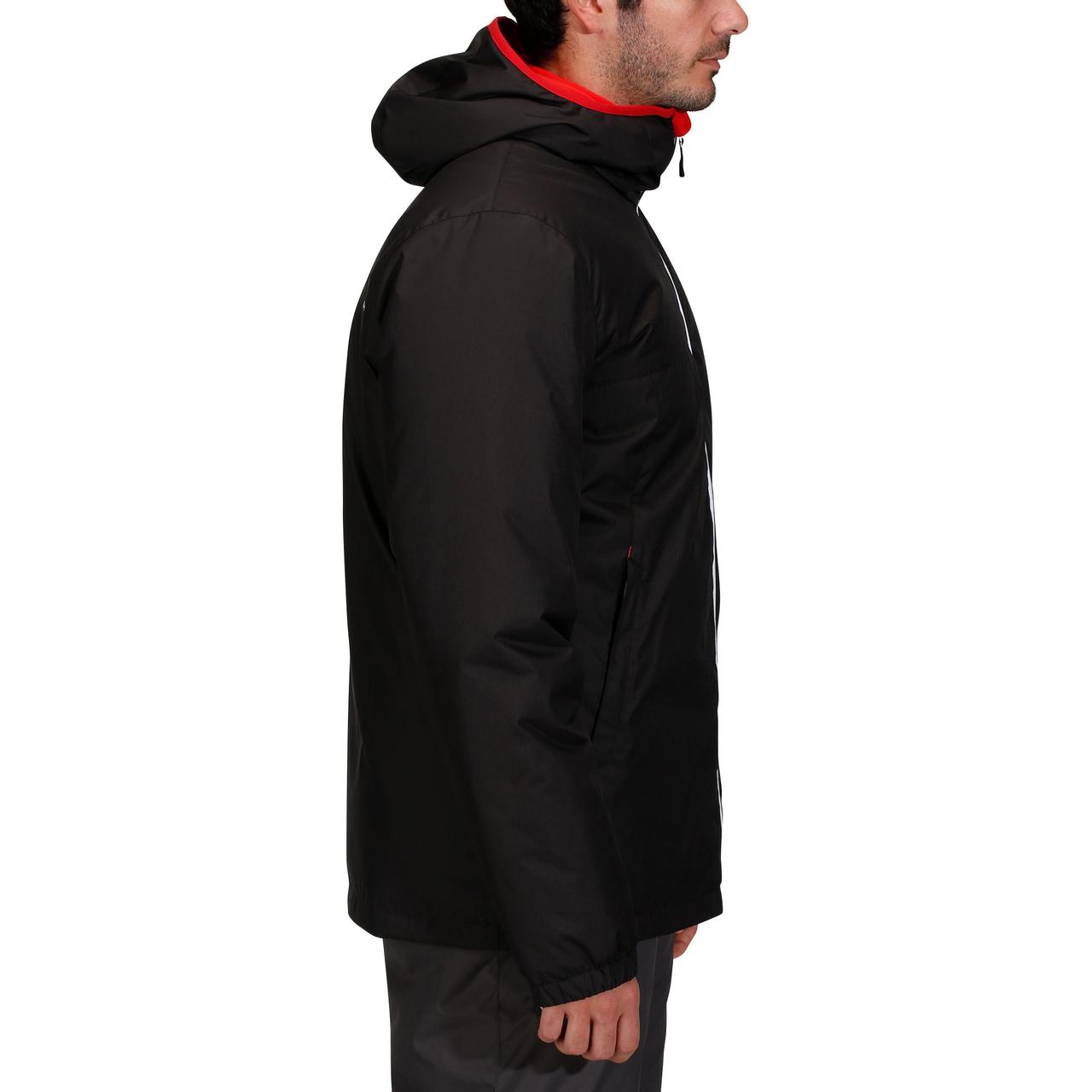 Куртка мужская 100 для лыжного спорта черная - S - фото 3 - id-p1773384614