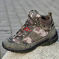 Черевики чоловічі зимові хакі на шнурках Ботинки мужские зимние хаки на шнурках (Код:3092)