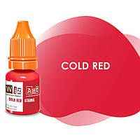 Пігмент WizArt Strong Cold Red для перманентного макіяжу губ, 5мл