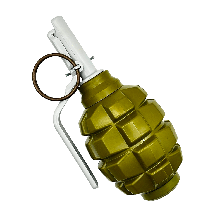 Граната тренувальна з активною чекою Ф-1 ПІРО-Ф1Г (горох) [PYROSOFT] — паковання по 8 шт (для страйкболу), фото 3