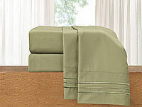 Queen Sage Green Elegant Comfort Luxury Комплект постельного белья из 4 предметов - Роскошные постельные
