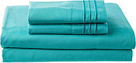 Queen Teal Elegant Comfort Luxury Комплект постельного белья из 4 предметов - Роскошные постельные принад