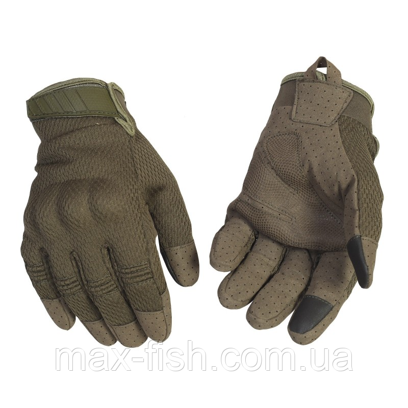 Рукавички Олива CAIMAN розмір XL із захистом кісточок, фото 1