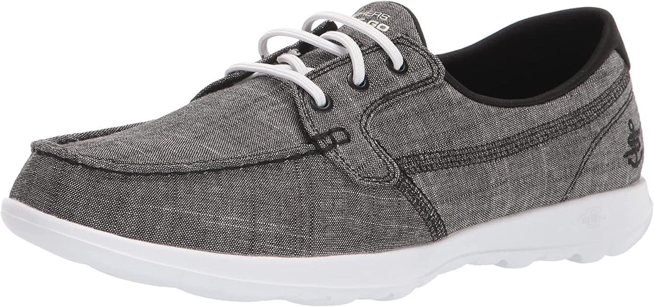 6.5 Wide Black White Skechers Women s Go Walk Lite 15433