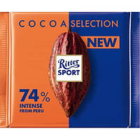 Шоколад Ritter Sport насичений темний 74% какао 100 грам