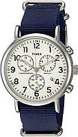 Blue/Cream Timex Weekender Chronograph 40mm Watch