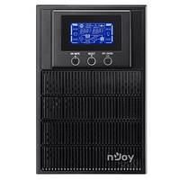 ИБП NJOY Aten Pro 1000 (PWUP-OL100AP-AZ01B), Online, 3 x Schuko, USB, LCD, металл