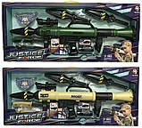 Дитячий військовий набір 037M Протиотанковий Гранатомет звук. 3 снаряди, штик ніж, лазерний приціл, значок, фото 3