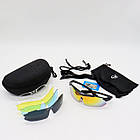 Тактичні окуляри з 5 поляризованими лінзами / Захисні окуляри від сонця / Велосипедні окуляри, фото 9