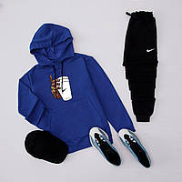 Мужской спортивный костюм Nike весна осень худи + штаны синий