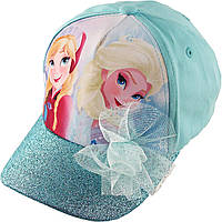 Blue Frozen Baseball Cap With Elsa/Anna 4-7 Years Блестящая бейсболка принцессы Disney для девочек «Хол