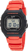 Red/Black Мужские классические кварцевые часы Casio W-218H-1AVCF с цифровым дисплеем