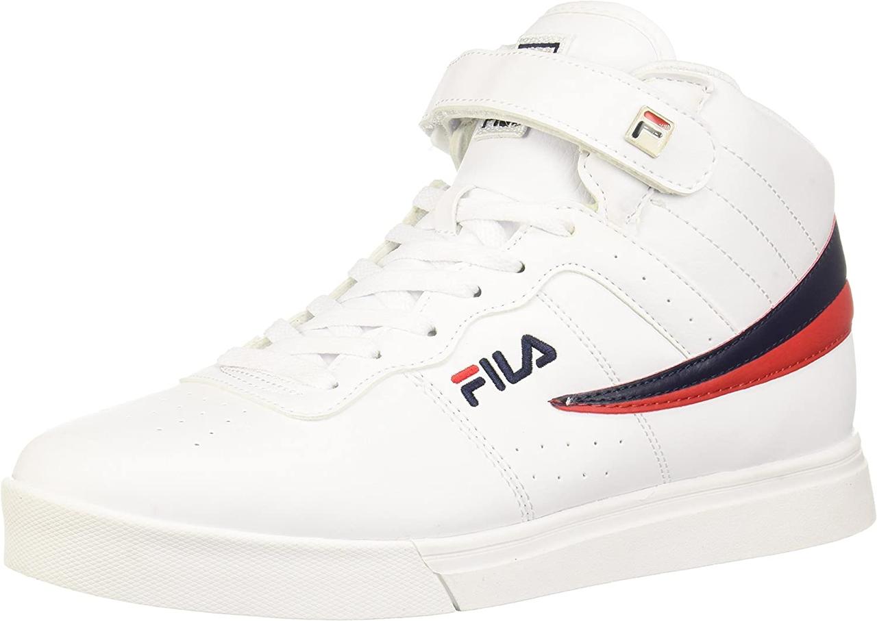 8.5 White/Fila Navy/Fila Red-150 Чоловічі кросівки Fila Vulc 13 Mid