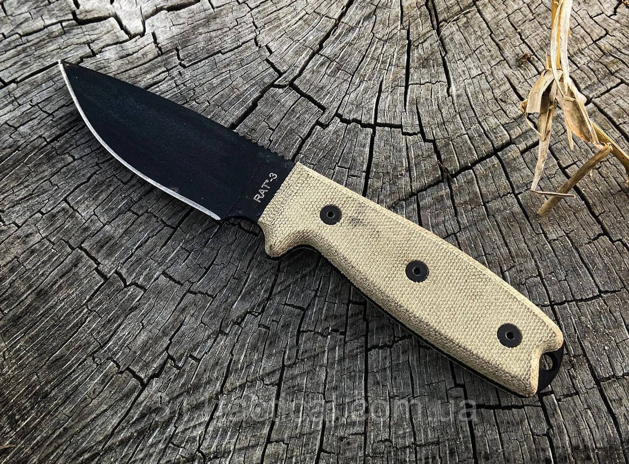 Туристический нож Ontario OKC Rat-3 черный: продажа, цена в Киеве