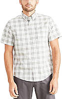 Standard Small (New) Forest Fog - Pescadero Plaid Мужская рубашка Dockers Classic Fit с коротким рукавом