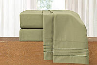 Full Sage Green Elegant Comfort Luxury Комплект постельного белья из 4 предметов - Роскошные постельные п