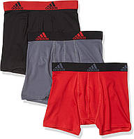 Medium Black/Scarlet/Onix Спортивные трусы-боксеры Adidas Kids-Boy (3 шт. в упаковке)