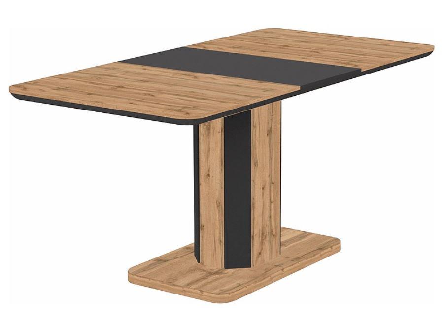 Стіл обідній Hexon ЛДСП дуб Вотан/антрацит, 120-160х80х75 см (Signal ТМ)