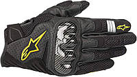 Large Black/Fluorecent Yellow Чоловічі мотоциклетні рукавички Alpinestars SMX-1 Air v2, чорний/флуоресцен