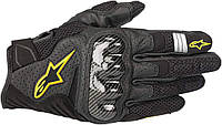 X-Large Black/Fluorecent Yellow Мужские перчатки Alpinestars SMX-1 Air v2 для мотоциклистов, черные/флуор