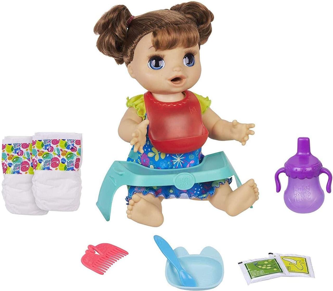 Standard Baby Alive Happy Hungry Baby Brown Straight Hair Doll